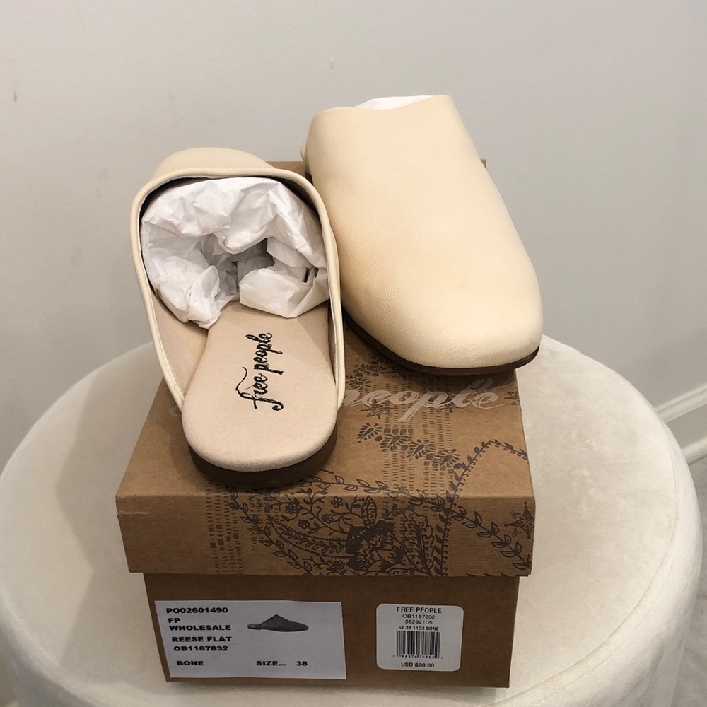 Free People Bone Slip-On Mules